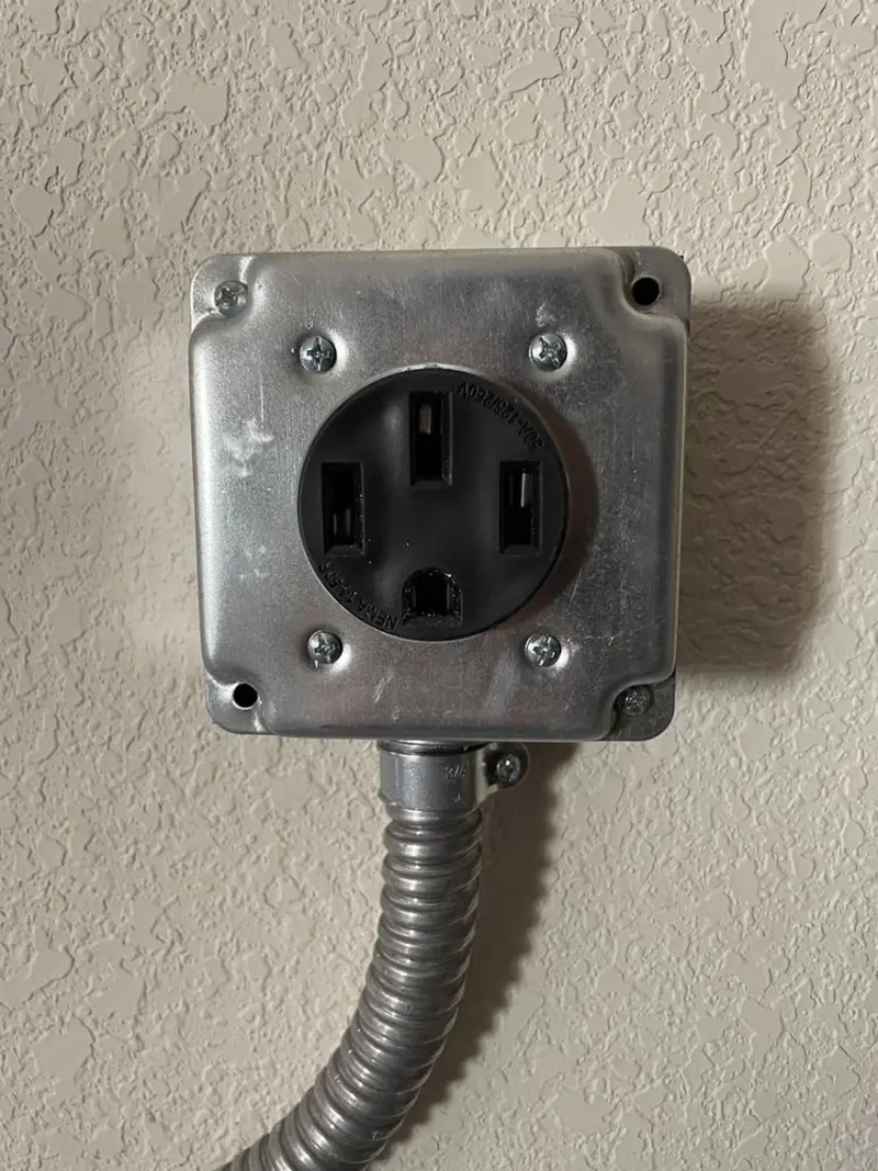 NEMA 14-50 outlet installed for Electrical Panel Upgrade in Berthoud